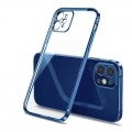 Case For iPhone 12 Pro Clear Silicone With Blue Edge