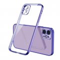 Case For iPhone 12 Pro Clear Silicone With Purple Edge
