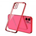 Case For iPhone 12 Pro Clear Silicone With Red Edge