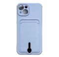Case For iPhone 15 Silicone Card Holder Protection in Lavender