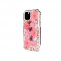Case For iPhone 11 Pro KDOO Flowers Pink