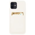 Case For iPhone 12 12 Pro With Silicone Card Holder White