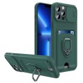 Case For iPhone 13 Pro Green with Magnetic Ring Holder Camera Shutter