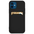 Case For iPhone 13 Pro Silicone Card Holder Black