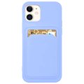 Case For iPhone 13 Pro With Silicone Card Holder Lavender
