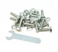 Pack of 16 X Steel Nut & Bolt 8.8mm Diameter 3.5cm Long With Spanner