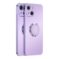 Case For iPhone 13 Pro Max in Lavender Luxury Plating Magnetic Car Ring