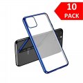 Case For iPhone 11 Bulk Pack of 10 X Clear Silicone With Blue Edge