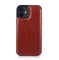 Case For iPhone 14 Pro 15 Pro in Brown Flip Leather Multi Card Holder