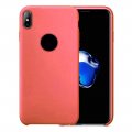 Case For iPhone X Smooth Liquid Silicone Pink