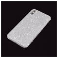 Back Protector For iPhone 8 Plus Silver Glitter Bling Rear Protector