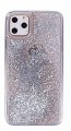Case For iPhone 11 Pro Max Silver Animated Glitter Star Whisper