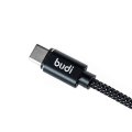 Type C to Type C Reversible Aluminium Shell Braided Cable Budi 2m PD 65W USB