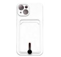Case For iPhone 15 Silicone Card Holder Protection in White
