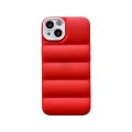 Case For iPhone 13 Pro Max Red Puffer Down Jacket