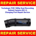 Techalogic FHD 1080p Dual Recording Helmet Camera DC 1 Charging Port Repair Service