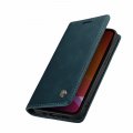 Flip Case For iPhone 13 Mini Wallet in Teal Handmade Leather Magnetic Flip