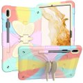 Case For iPad Air3 7th 8th 9th Butterfly MultiColour Pink Rainbow with Strap