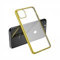 Case For iPhone 11 Pro Max Clear Silicone With Gold Edge