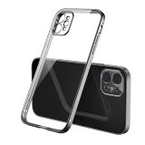 For iPhone 13 Clear Silicone Case With Black Edge