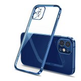 Case For iPhone 12 Pro Clear Silicone With Blue Edge