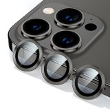For iPhone 14 Pro/14 Pro Max - A Set of 3 Black Glass Camera Lens Protectors