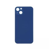 For iPhone 13 Plain Glass Back In Blue