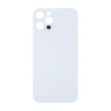 For iPhone 13 Pro Plain Glass Back in Silver