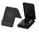 Budi 15W Wireless Charger Multi-Functional Box with Phone Cable Adapters Black