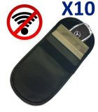 BULK PACK of 10 X Faraday Bags For Car Key Keyless Entry Fob Signal Protector (sm)