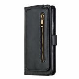For iPhone 13 Pro Max - Black Flip Case Wallet with Zip and Card Holder