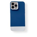 For iPhone 12 Pro Max - 3 in 1 Designer phone Case in Blue / White