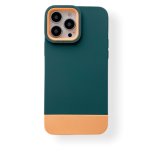 For iPhone 13 Pro Max - 3 in 1 Designer phone Case in Green / Orange