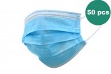 50 x Disposable 3 Ply Face Dust Masks With Ear-Loop