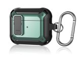 For Apple Airpod 3 Rugged 360 Protection Case in Black & Green