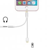 For iPhone 7 and 7 Plus 3.5mm Headphone Jack and USB Charging Adapter