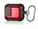 For Apple Airpod 3 Rugged 360 Protection Case in Black & Red
