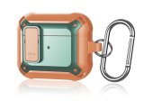 For Apple Airpod 3 Rugged 360 Protection Case in Orange & Green
