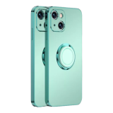 For iPhone 13 Pro Max in Green Luxury Plating Magnetic Car Ring Phone Case