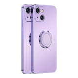 For iPhone 13 Pro in Lavender Luxury Plating Magnetic Car Ring Phone Case
