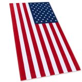 100% Cotton USA Flag Printed Beach Towel