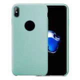 Case For iPhone X Smooth Liquid Silicone Sea Blue