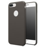 For iPhone 7 Plus / iPhone 8 Plus Cocoa Smooth Liquid Silicone Case