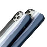 For iPhone 13 Pro Max Rainbow Coastal Liquid Silicone Cover Case