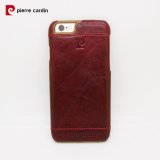 For iPhone 6 6S Plus Back case Red Pierre Cardin Genuine Leather