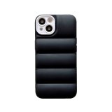 For iPhone 13 Pro Black Puffer Down Jacket Phone Case