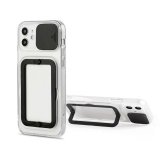 Soft TPU Phone Case For iPhone 13 Mini in Black With Camera Lens Protection Cover and Stand
