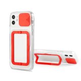 Case For iPhone 13 Pro Max in Red With Camera Lens Protection Square Stand