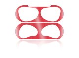 For Apple Airpod 3 Metal Dust Proof Guard Seal Protection Sticker in Red