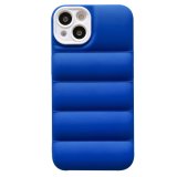 For iPhone 13 Blue Puffer Down Jacket Phone Case
